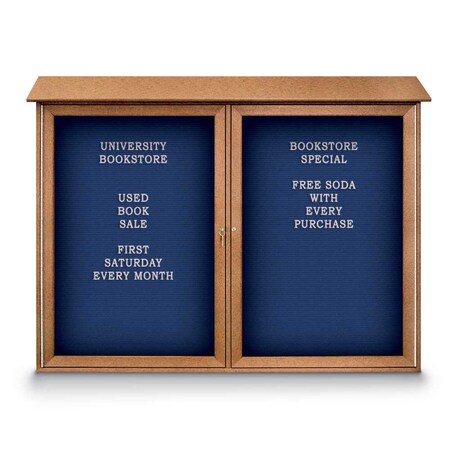 United Visual Products Indoor Enclosed Combo Board, 48"x36", White Frame/Burgundy & Dark Spruce UVCB4836W-BURGUN-DRKSPR